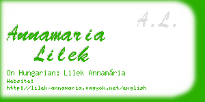 annamaria lilek business card